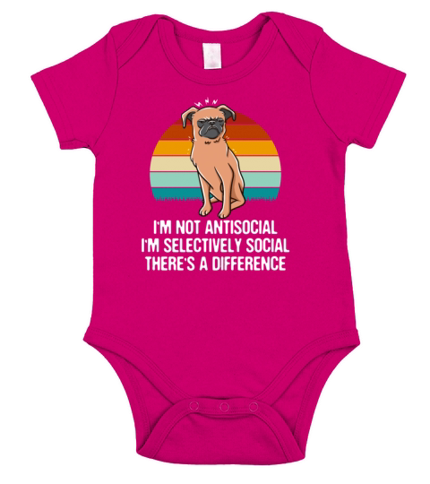 Im Not Antisocial Im Selectively Social Funny Sarc Short Sleeve Baby One-Piece