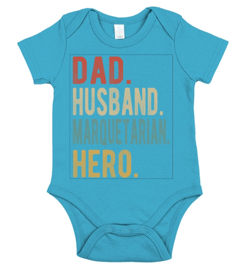 Marquetarian Dad Husband Hero Short Sleeve Baby One-Piece