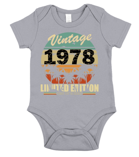 Vintage 1978 vintage retro vintage birthday Short Sleeve Baby One-Piece