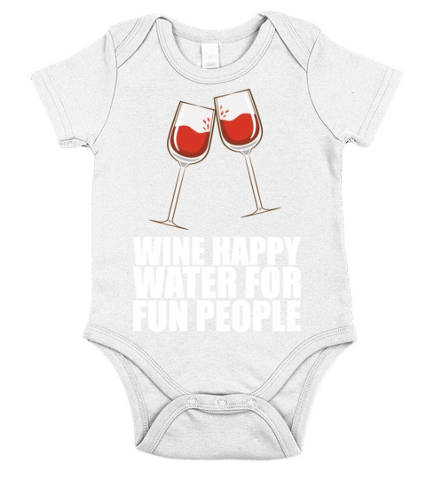 Wine Happy Water For Fun People Short Sleeve Baby One-Piece