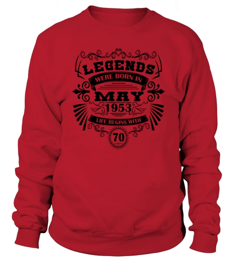 70th Birthday Gifts May 1953 Vintage Sweatshirt Unisex