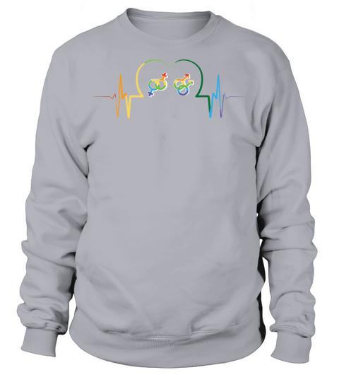 Beauty Heartbeat LGBT Rainbow Sweatshirt Unisex