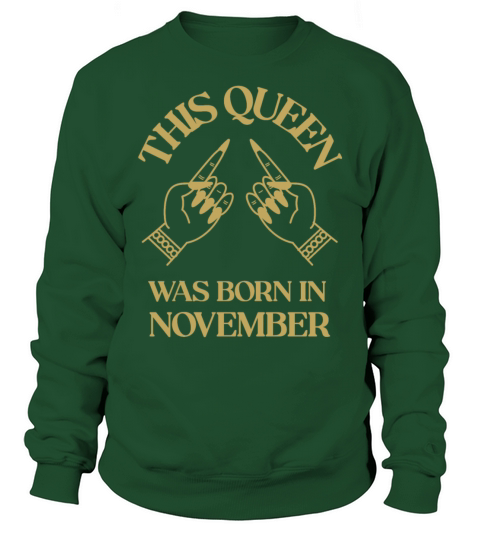 This Queen was born in November with hands apparel Sweatshirt Unisex