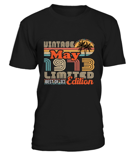 May 1973 Vintage Birthday Gift T-Shirt Unisex