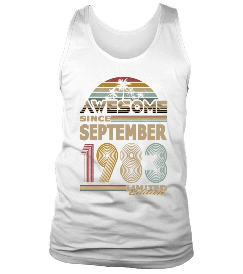 40th birthday september 1983 awesome since 1983 Tank Top Unisex