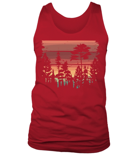 Forest Trees Sunset - Vintage Tank Top Unisex