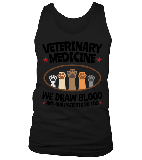 Funny Veterinary Medicine Vet Tech We Draw Blood Tank Top Unisex