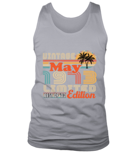 May 1973 Vintage Birthday Gift Tank Top Unisex