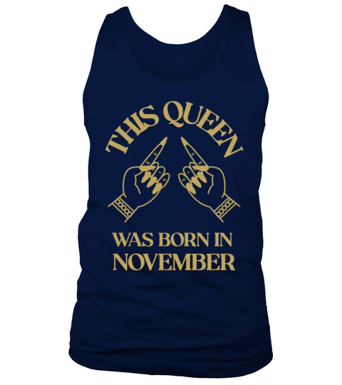 This Queen was born in November with hands apparel Tank Top Unisex