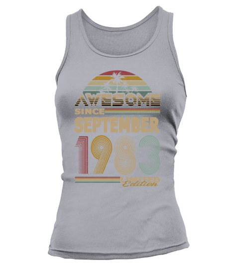 40th birthday september 1983 awesome since 1983 Tank top Woman
