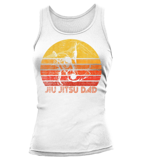 Vintage Retro Proud Brazilian Jiu Jitsu Dad Father Tank top Woman