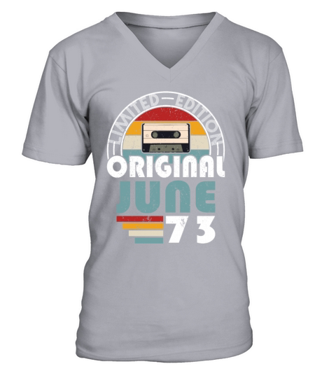 50th birthday june 1973 original 1973 V-Neck T-shirt