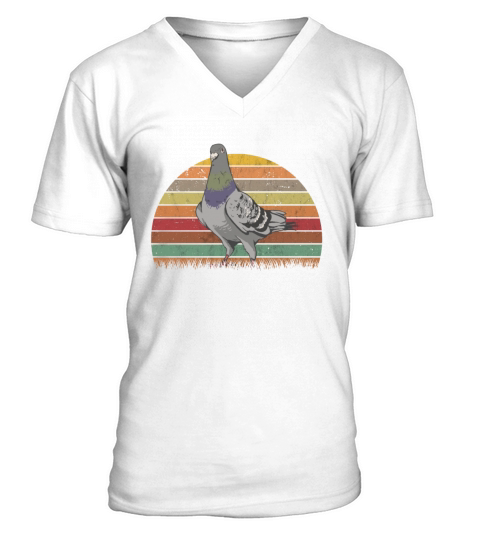 Pigeon Retro Fanciers Vintage V-Neck T-shirt