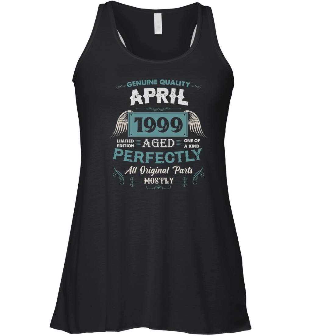 April 1999 Vintage Birthday Present Women's Flowy Tank Top