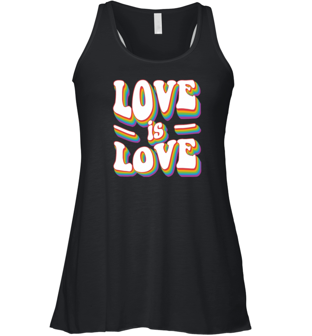 Love Is Love - Vintage Classic Rainbow Pride Women's Flowy Tank Top
