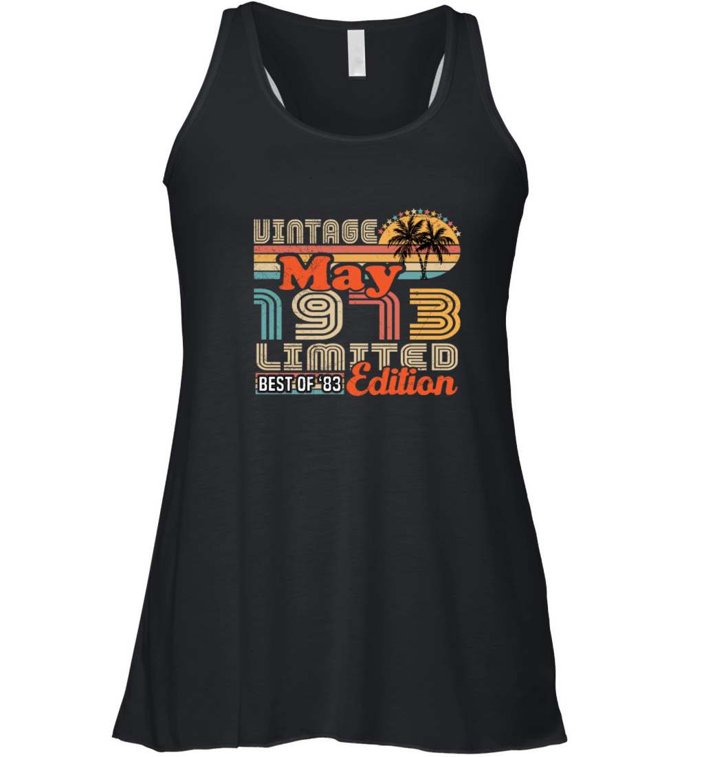 May 1973 Vintage Birthday Gift Women's Flowy Tank Top