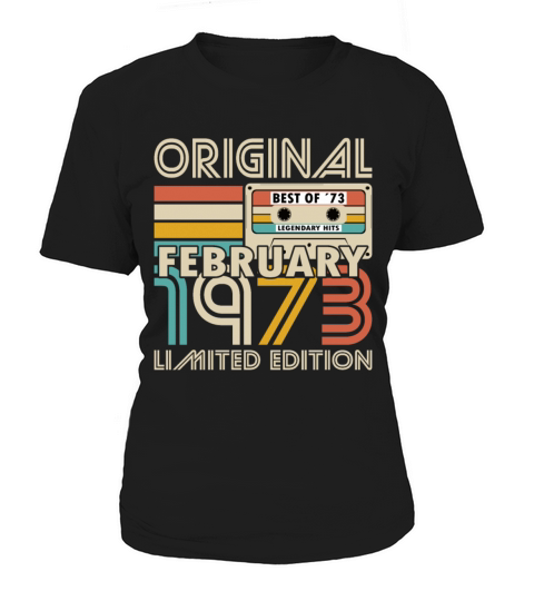 50th birthday february 1973 original 1973 Women's T-Shirt