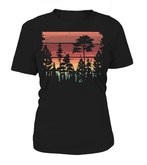Forest Trees Sunset - Vintage Women's T-Shirt