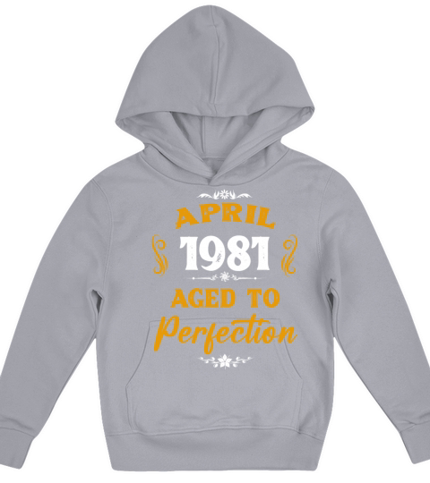 April 1981 Vintage Birthday Present Kids Hoodie