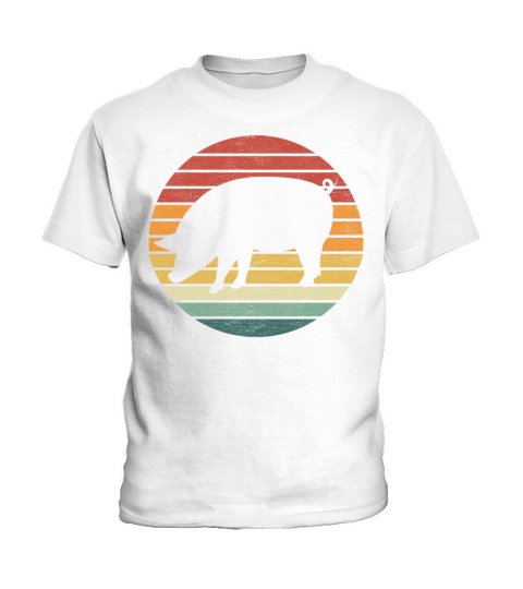 Pig Lover - Vintage Retro Sunset Pig Kids T-Shirt