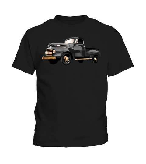 Retro Vintage American Classic Car in black Kids T-Shirt
