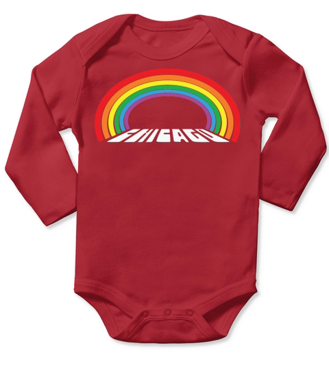 Chicago Rainbow LGBT Gay Pride Long Sleeve Baby One-Piece