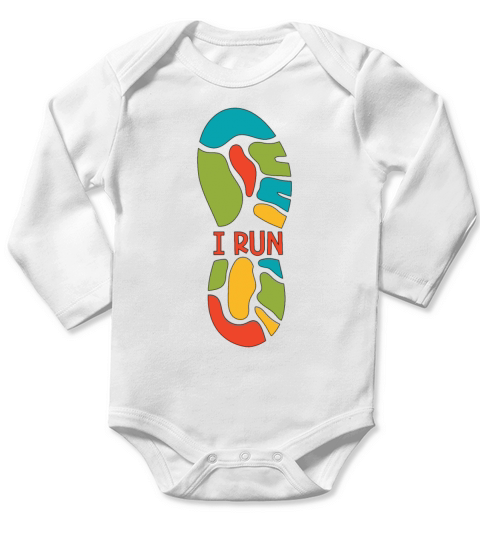 Cross Country Running I Run Long Track Athletic Long Sleeve Baby One-Piece