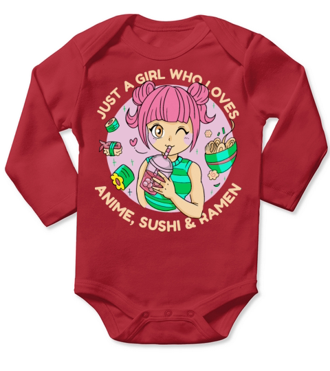 Just a Girl who Loves Anime Long Sleeve Baby One-Piece