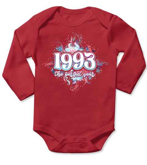 Perfect Year 1993 30 Years Woman 30th Birthday Long Sleeve Baby One-Piece