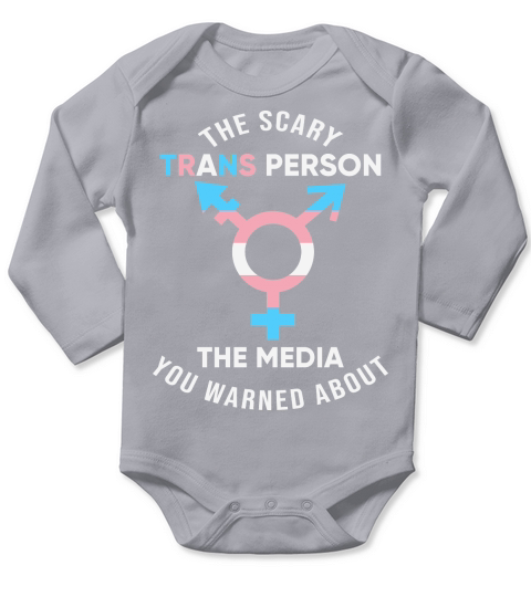 The Scary Trans Person Transgender Symbol LGBT Long Sleeve Baby One-Piece