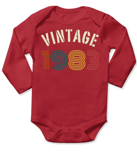 Vintage 1983 40th Birthday Long Sleeve Baby One-Piece