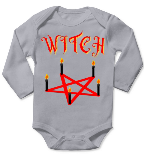Witch Pentagram Candles Wicca Satan Occult Woman Long Sleeve Baby One-Piece