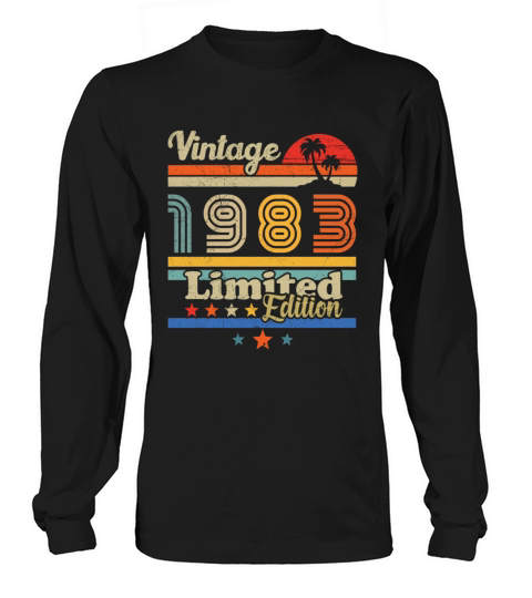 1983 Vintage Born in 1983 Gift Long sleeved Unisex