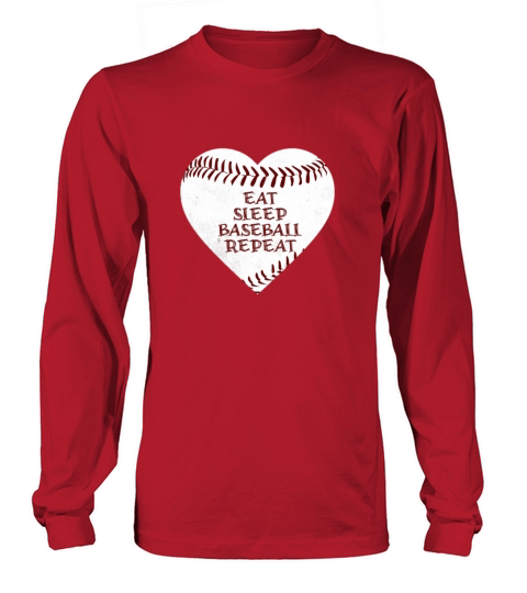 Eat Sleep Baseball Repeat Long sleeved Unisex