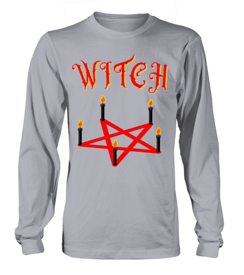 Witch Pentagram Candles Wicca Satan Occult Woman Long sleeved Unisex