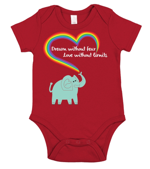 Dream Without Fear Love Without Limites Short Sleeve Baby One-Piece