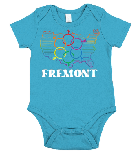 Fremont Pride Month Pride Flag LGBT Community LGBT Short Sleeve Baby One-Piece