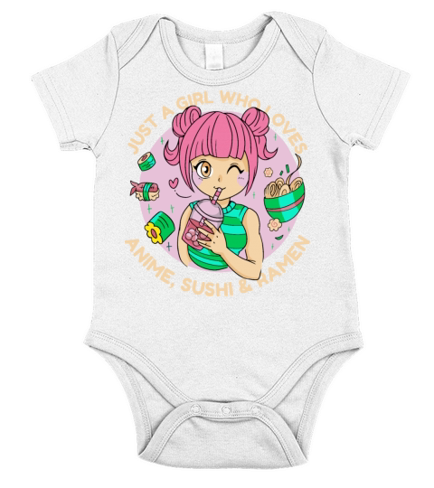 Just a Girl who Loves Anime Short Sleeve Baby One-Piece