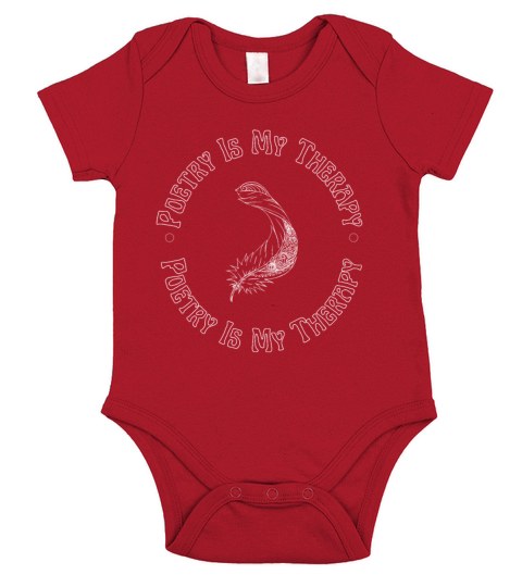 Poetry Is My Therapy Poet Poem Writer Short Sleeve Baby One-Piece