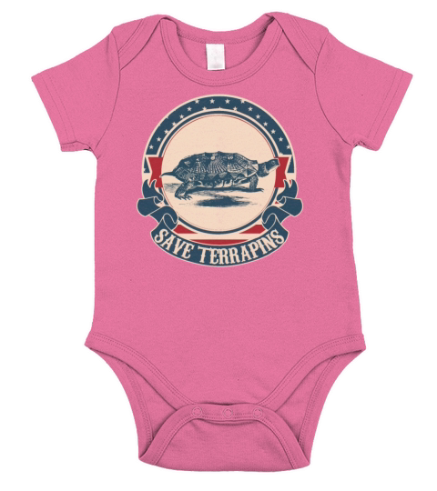 Save terrapins vintage Short Sleeve Baby One-Piece
