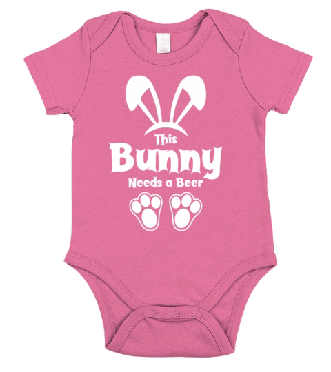 This Bunny Needs a Beer Short Sleeve Baby One-Piece