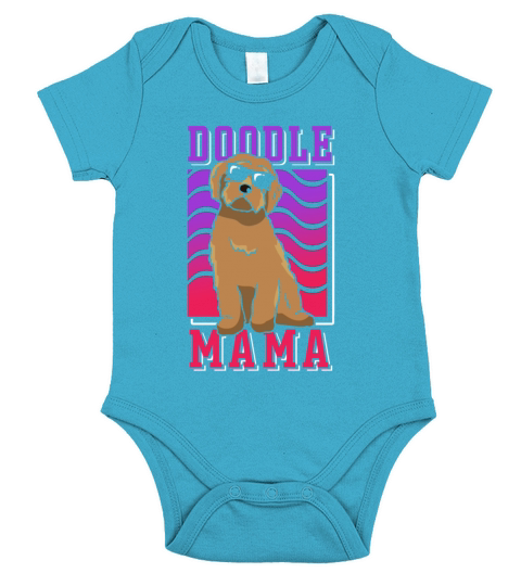 Womens Doodle Mama Labradoodle Goldendoodle Short Sleeve Baby One-Piece