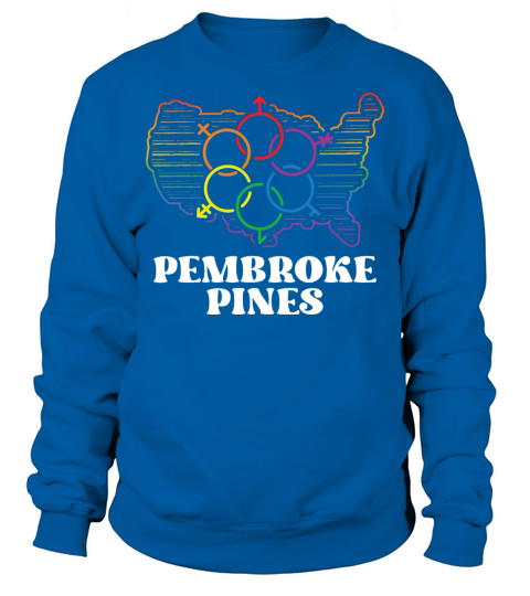 Pembroke Pines Pride Flag Pride Month LGBTQ Flag Sweatshirt Unisex