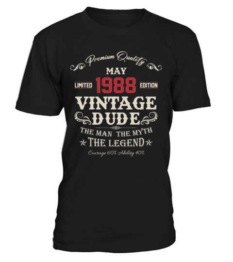 May 1988 Vintage Birthday Present T-Shirt Unisex