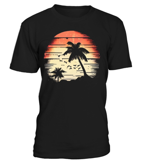 Vintage Retro Sunset Watercolor Beach Vacation 3 T-Shirt Unisex