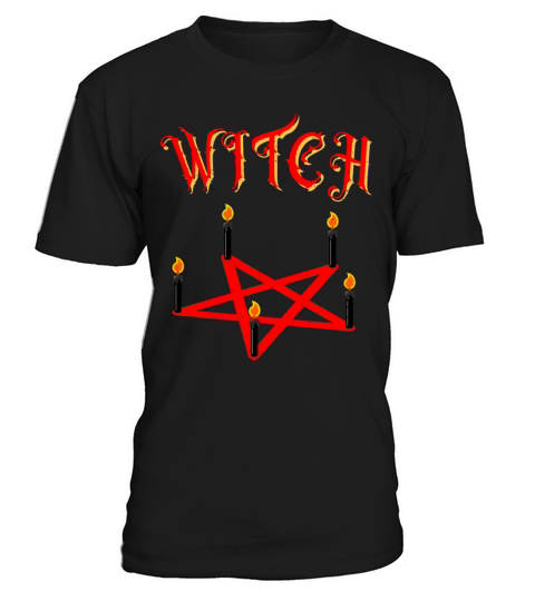 Witch Pentagram Candles Wicca Satan Occult Woman T-Shirt Unisex