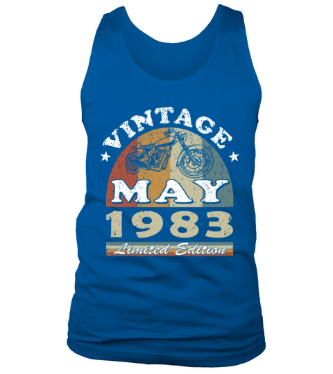 Biker vintage May 1983 40th anniversary Tank Top Unisex