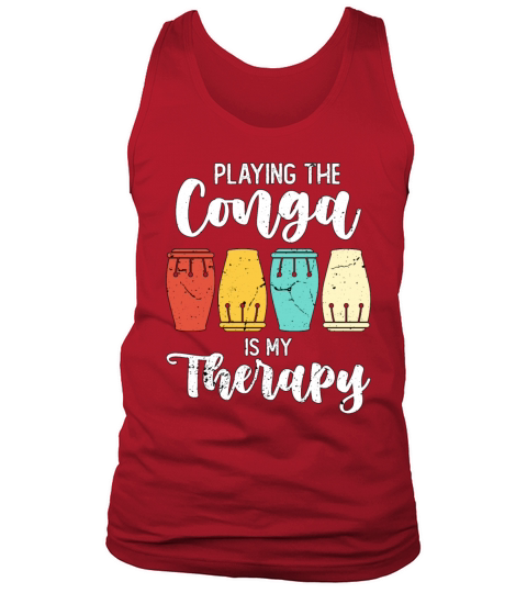 Conga Playing The Conga Is Retro Percussion Drums Tank Top Unisex