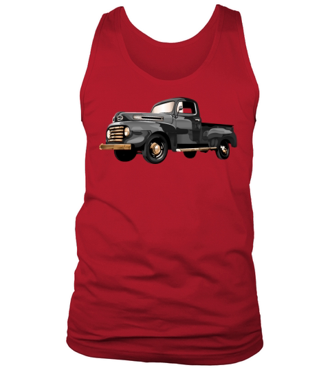 Retro Vintage American Classic Car in black Tank Top Unisex