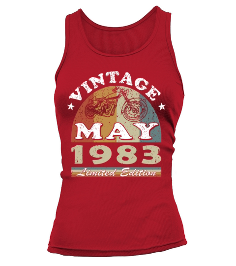 Biker vintage May 1983 40th anniversary Tank top Woman